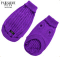 Cable Knit Turtleneck Sweater for Dogs & Cats – Purple