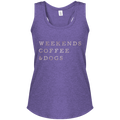 Women's Perfect Tri Racerback Tank Weekends, Coffee & Dogs
